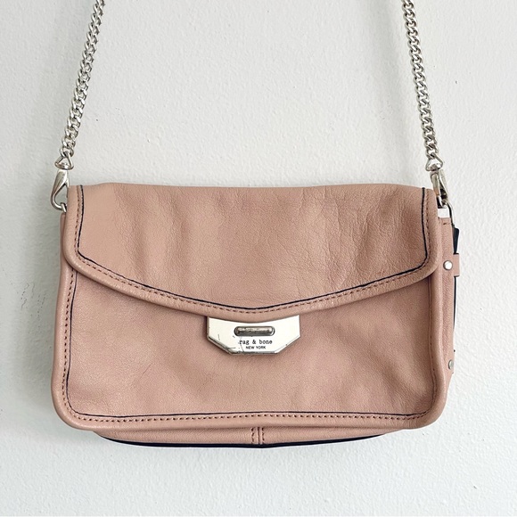 Rag & Bone Field Clutch Convertible Crossbody Mini Bag In Nude/ Pink - Picture 16 of 16